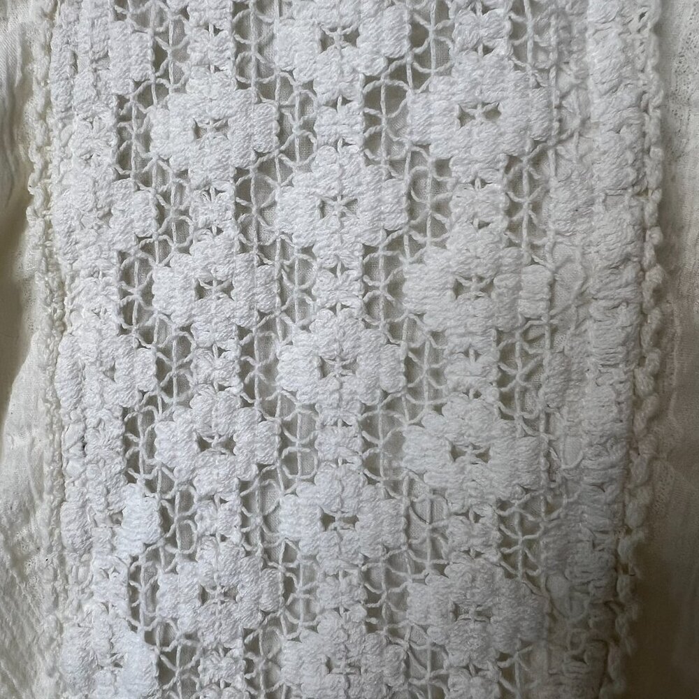 O'Neill Dress Womens Size Medium Ivory Shelby Gauzy Embroidered Babydoll Summer - Picture 6 of 16